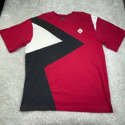 Vintage Jordan T Shirt Mens 3XL Red 00s Red Graphic Tee  Color Block Tee Y2K - Image 1 of 4