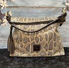 Dooney & Bourke Sloan Hobo Python Snakeskin Embossed Leather Handbag