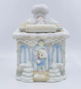 Tarro de galletas Christmas Precious Moments Bake Shop 1994 excelente estado - Imagen 1 de 6