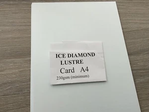 Pack 20 Ice Diamond Lustre Card A4 Perfect For Christmas Blue/white - Picture 1 of 1