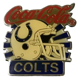 Vintage Coca-Cola NFL Indianapolis Colts Helmet Souvenir Pin - Picture 1 of 2