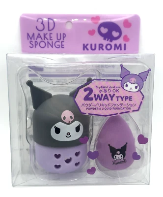 Sanrio Hello Kitty и друзья Kuromi 3D макияж губка Puff с чехлом трудно найти новый в коробке - Изображение 1 из 4