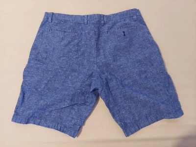 Mens Banana Republic Linen Shorts 34 Blue Chino - Image 1 of 4