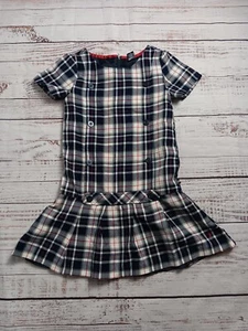 Nautica Mini Dress Girls Shift Plaid 8 EUC Lined Zip-Up Multicolor Short Sleeve - Picture 1 of 7