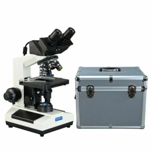 OMAX 40X-2500X 3MP Digital Binocular Compound LED Microscope + Aluminum case - Afbeelding 1 van 8