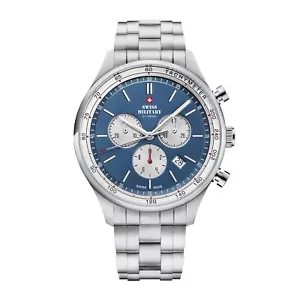 Swiss Military SM34081.03 Swiss Made Chronograph Blue Dial Men's Watch - Picture 1 of 4