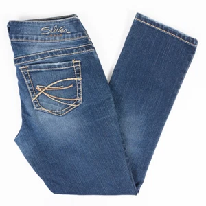 Silver Suki Capri Womens Jeans Faded Dark Wash Size 26/27 - Picture 1 of 6