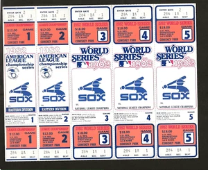 Chicago White Sox 1982 ALCS/World Series ticket sheet - Picture 1 of 2