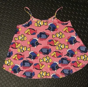 ZARA KIDS | Fish Patterned Swing Tank | Girls Size 13-14 - Picture 1 of 6