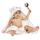 Serviette de bain à capuche jolie couverture douce respirante avec gants de toilette pour bébé D7K3