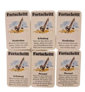 Die Siedler von Catan Ersatzkarten Holz Version 6x Fortschritt Ersatzteile - Bild 1 von 1