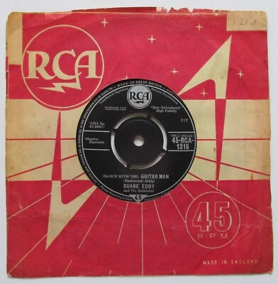 Duane Eddy - 7" - (Dance With The) Guitar Man - 1962 - 45-RCA 1316 - C/S   VG/G+ - Image 1 of 2