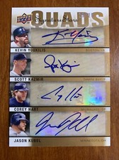 Kevin YOUKILIS Kazmir Hart Kubel 2009 UD Signature Stars Quads AUTO 19/25 NM