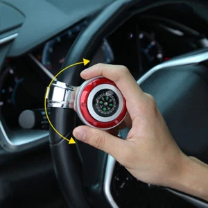 360 degree Steering Wheel Spinner Knob with Compass Power Handle Ball Booster - Picture 1 of 8