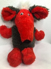 Vintage Anteater Bear Plush Stuffed Animal 9S1359 Red Gray