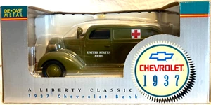 NIB Liberty Spec Cast 1937 Chevrolet U.S. ArmyAmbulance Bank (Seller Cat#0299) - Picture 1 of 8
