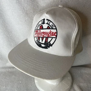 VINTAGE MILWAUKEE Electric Tools Snapback TRUCKER Hat Yupoong LTD BALL Cap - Picture 1 of 11