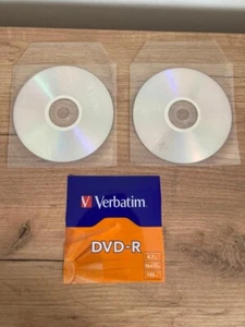 2 DVD-R VERBATIM VERGINI CON BUSTINE 700MB 52X CD-R PER MP3 VCD + CD- R VERBATIM - Picture 1 of 8