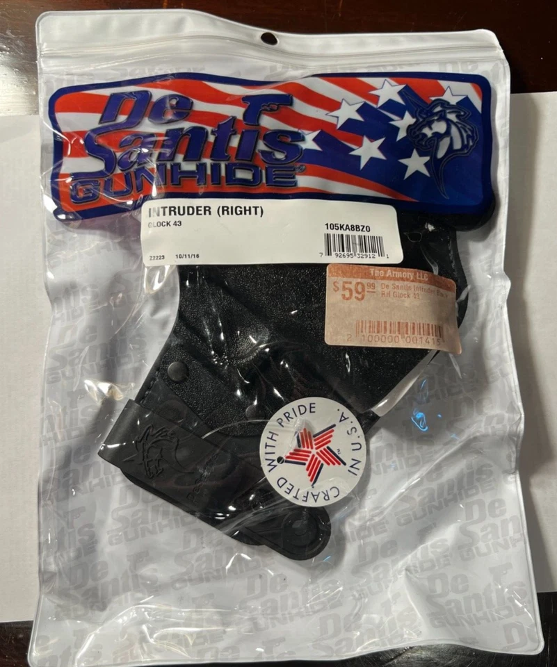 "Desantis Super Fly Pocket Holster fits Glock 42, Ambidextrous Black"