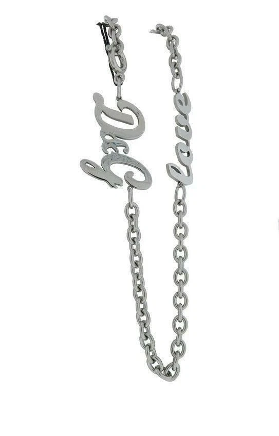 OFFERTA D&G/Dolce & Gabbana Logo Argento LOVE Collana/Bracciale Accessori Donna - Immagine 1 di 1