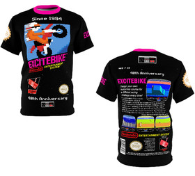 Excitebike1 Nes 40Th Anniversary Retro Vintage Nintendo1 Cover Game 3D T-Shirt