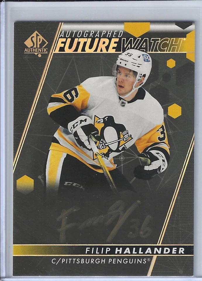 Filip Hallander 2022-23 SP Authentic Future Watch Auto Black Pittsburgh Penguins - Image 1 of 2