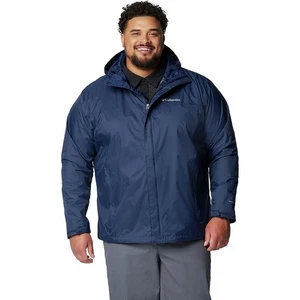 Big & Tall Columbia Mens Watertight II Omni-Tech Hooded Jacket Collegiate Navy - Picture 1 of 1