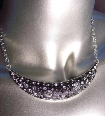 PRECIOSO Conjunto de Pendientes Collar Collar Barra Cristales Facetados Gris Alexis Brillante Foto 1 de 4