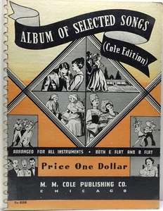 Selected Songs Cole Edition 1945 Sheet Music Book All Inst Music Album - Picture 1 of 8
