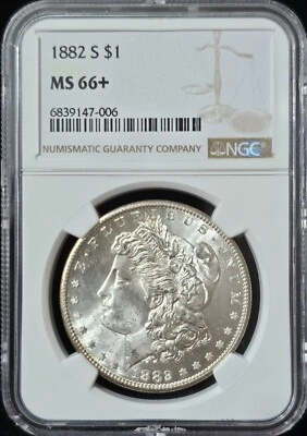 1882-S Morgan Dollar MS-66+ NGC VIDEO - Image 1 of 4