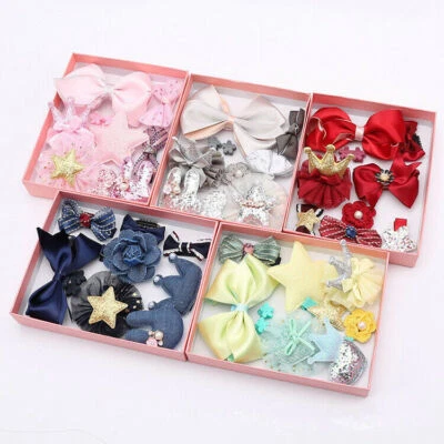 10Pcs/set Baby Girl Hair Clip Bow Flower Barrettes Party Kids Hairpins Headwear - Image 1 of 4