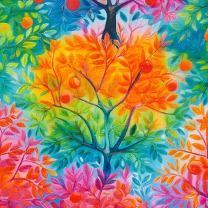 Öko-Tex Canvasbaumwolle 50 x 140 cm Traumbaum - Bild 1 von 3
