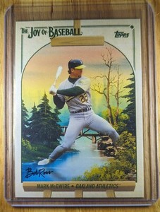 2023 Mark McGwire Topps Bob Ross Joy of Baseball EASEL SP #39 Oakland Athletics