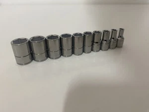 Blue Point 1/4" Shallow Socket Set 4mm-13mm - 6 Point - As sold by Snap On - Picture 1 of 7