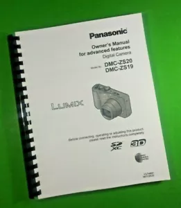 Owners Manual for Panasonic DMC-ZS20 ZS19 Camera 197 Pages W/Clear Covers! - Picture 1 of 1