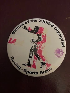 Vintage 1984 Los Angeles Games Of XXIIIrd Olympiad Olympics Pin Button Boxing💗 - Picture 1 of 2