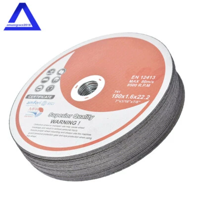 Paquete de 100 discos de corte de rueda de corte de 7" x 1/16" x 7/8" - metal y acero inoxidable Foto 1 de 4