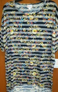 NEU MIT ETIKETT LULAROE IRMA TUNIKA MEDIUM SONNENBLUMEN GEISTERSTREIFEN - Bild 1 von 4