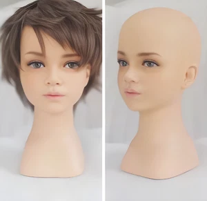 NEW Top Quality Fiberglass Child Boy Mannequin Head Display Wig/Hat Dark Color - Picture 1 of 5
