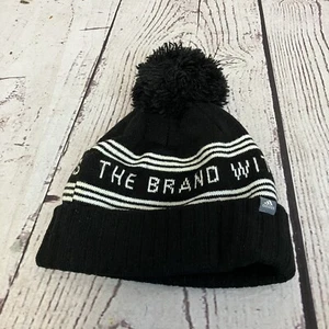 Adidas Hat Black White Youth Bantam Graphic Aeroready One Size Outdoor Knit - Picture 1 of 7