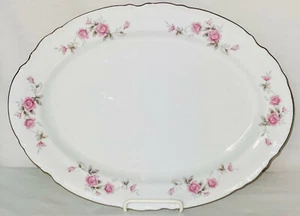 Mikasa Fine China *VIVIAN*PINK ROSES* 16 1/4" OVAL PLATTER* - Picture 1 of 2