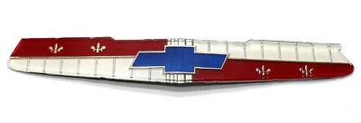 全新 Trim Parts 6-cyl Hood 徽章插入件 / 适用于 1956 & 58 雪佛兰 150 210 Nomad 等 — 第 1/4 张图片