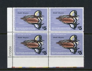 Bloque de placa de sello de pato federal KMC4076-U.S. #RW45 (U528) de 4, MNH, cara $20,00 - Imagen 1 de 2