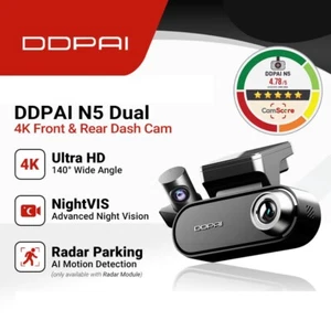 DDPAI N5 Dual 4K UHD Dash Cam - Front + Rear UK Stock, UK Shipping, OFFER!!! - Picture 1 of 10