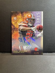 2015 Topps Valor Strength Auto /75 Duke Johnson #41 Rookie Auto RC