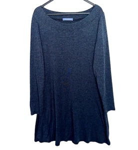 CUT LOOSE Pullover Etuikleid leichter Stretch Jersey knielang blau Large - Bild 1 von 4