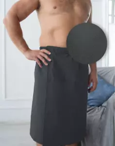 Wafer universale da uomo Pareo taglia unica grigio scuro (LS-054) kilt sauna bagno - Foto 1 di 3