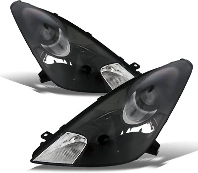 For 2000-2005 Toyota Celica Black Bezel Projector Headlights Headlamps Pair L+R - Image 1 of 4