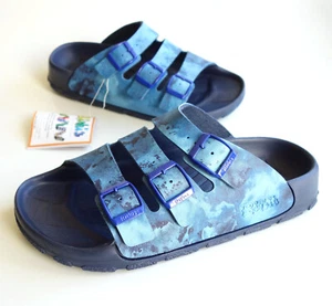 new BIRKIs BIRKENSTOCK Beach Sandal SANSIBAR/Florida Clouds blue US10 EU41 UK7.5 - Picture 1 of 18