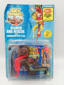 Vintage Sky Commanders Search & Rescue w/ Rex Kling Figure - HTF Kenner 1987 New - Picture 1 of 7